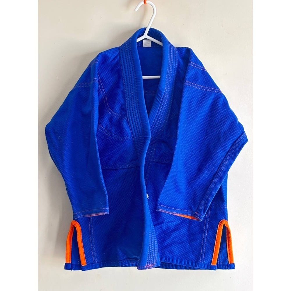 Elite Sports Kids Unisex Brazilian Jiu-Jitsu Gi Uniform Set C0 Blue Orange MMA